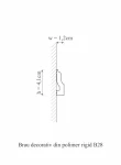 Brau decorativ din polimer rigid B28 - 4.1x1.2x200 cm