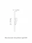 Brau decorativ din polimer rigid B28 - 4.1x1.2x200 cm