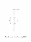 Brau decorativ din polimer rigid B4 - 4x1.9x200 cm