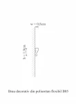 Brau decorativ din polimer rigid B5 - 1.9x0.8x200 cm
