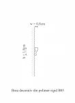 Brau decorativ din polimer rigid B5 - 1.9x0.8x200 cm