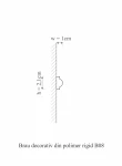 Brau decorativ din polimer rigid B8 - 2.1x1x200 cm