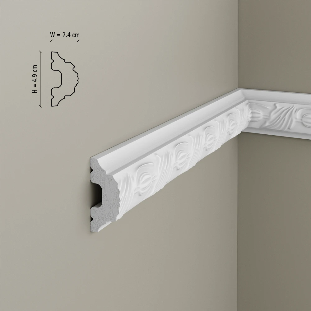 Brau decorativ din polimer rigid B9 - 4.9x2.4x200 cm