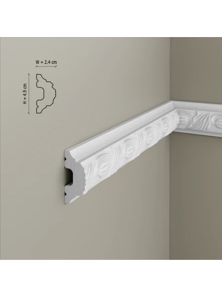 Brau decorativ din polimer rigid B9 - 4.9x2.4x200 cm