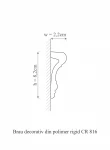 Brau decorativ din poliuretan CR816 - 8.2x2.2x200 cm