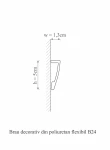 Brau decorativ din poliuretan flexibil B24F - 5x1.3x200 cm