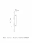 Brau decorativ din poliuretan flexibil B25F - 7x1.2x200 cm