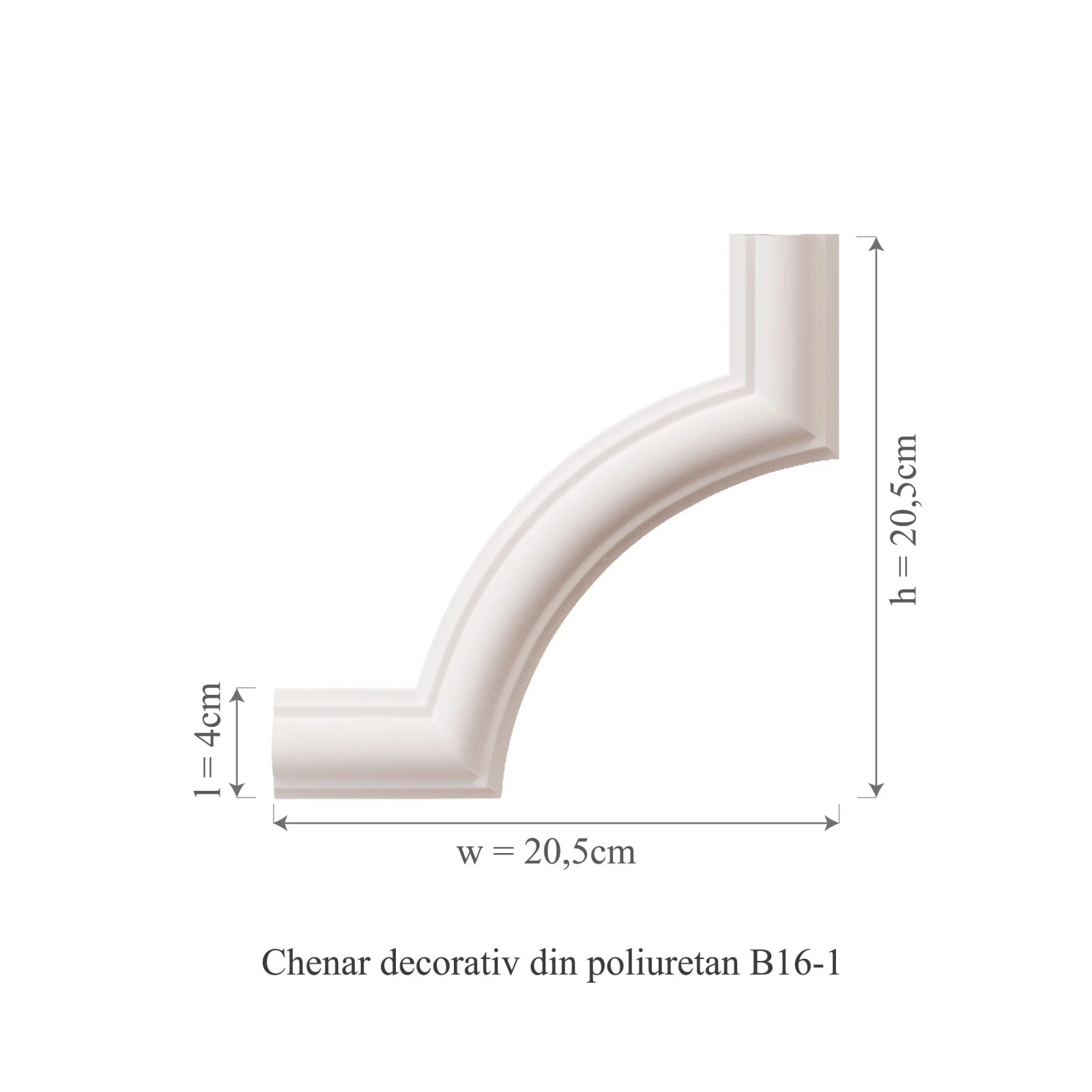 Chenar decorativ din poliuretan B16-1 - 20.5x20.5x2 cm