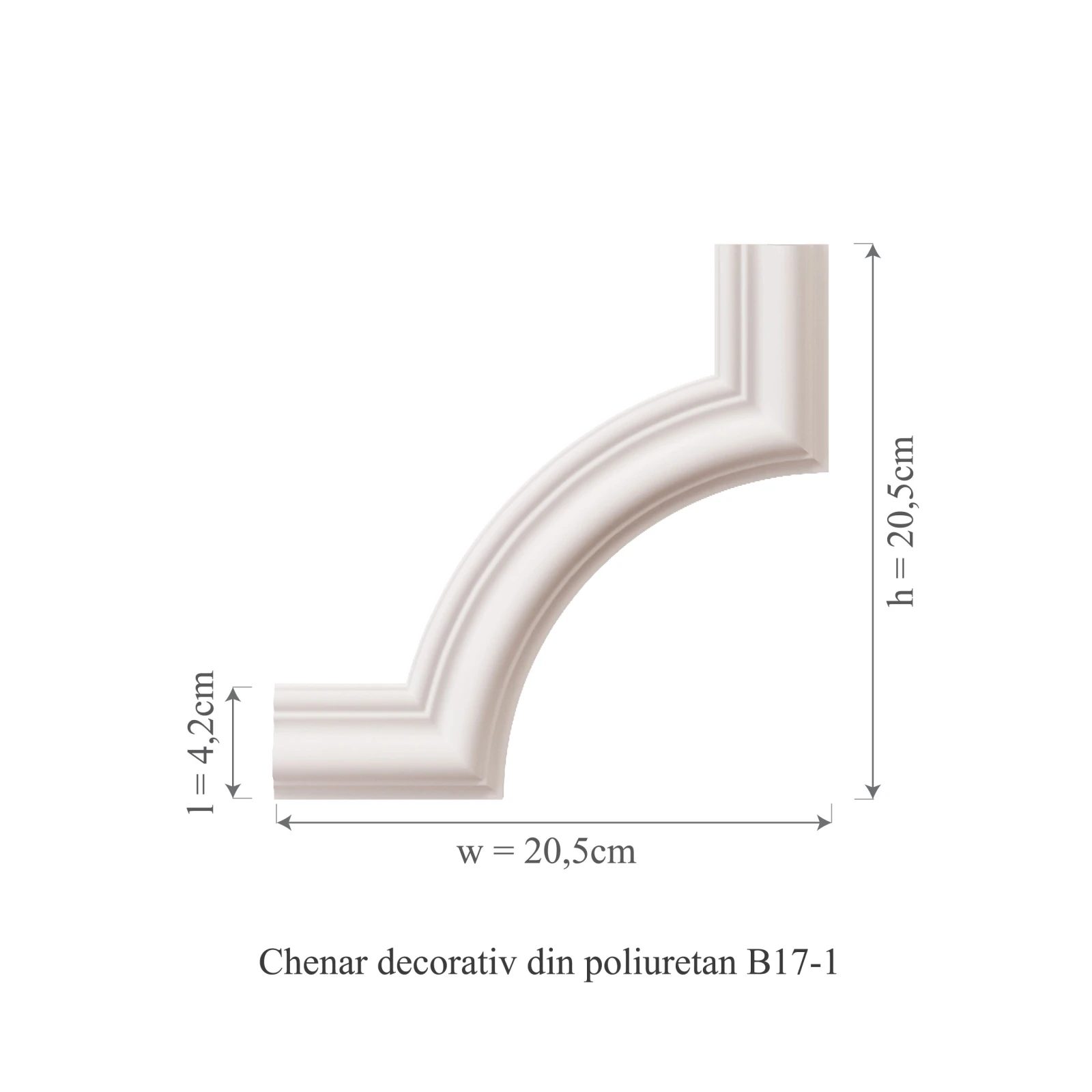 Chenar decorativ din poliuretan B17-1 - 20.5x20.5x1.7 cm
