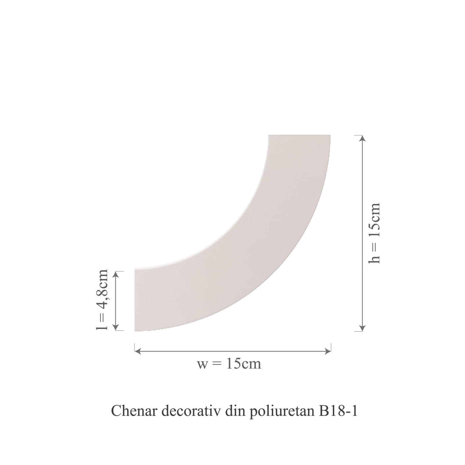 Chenar decorativ din poliuretan B18-1 - 15x15x1 cm