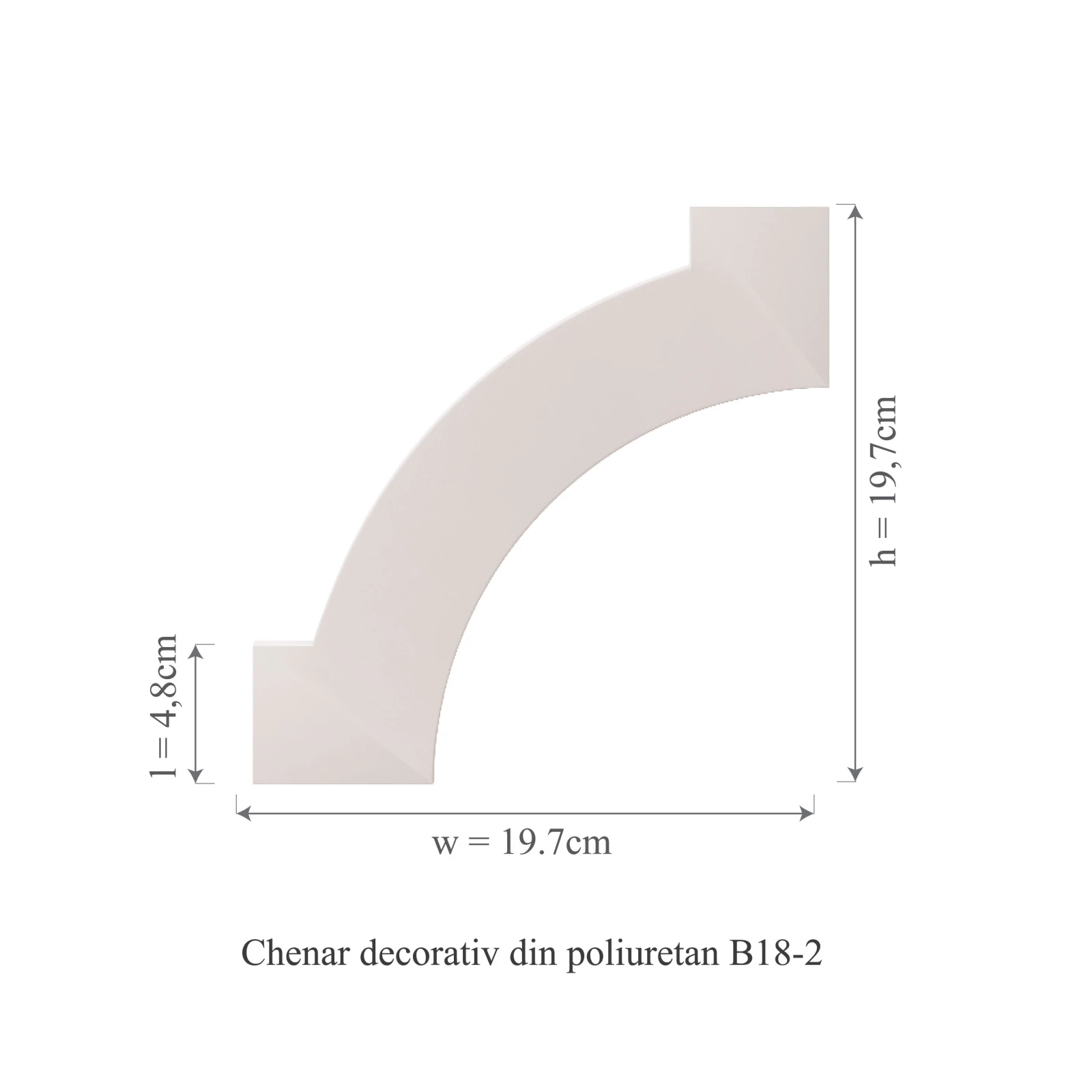 Chenar decorativ din poliuretan B18-2 - 19.7x19.7x1 cm