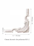 Chenar decorativ din poliuretan B21-2 - 19.5x19.5x1.2 cm