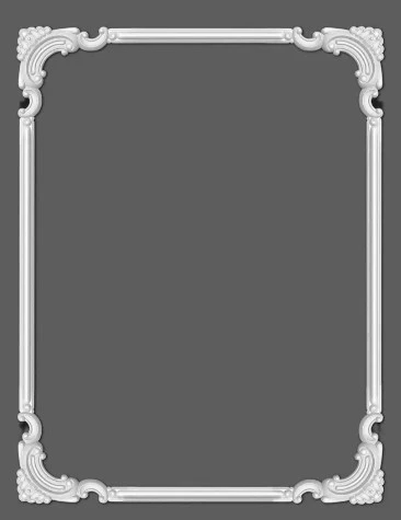 Chenar decorativ din poliuretan B21-2 - 19.5x19.5x1.2 cm