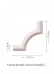 Chenar decorativ din poliuretan B22-1 - 15.4x15.4x1.6 cm