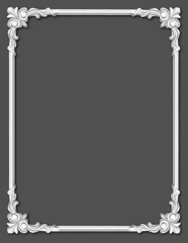 Chenar decorativ din poliuretan B22-3 - 28x28x1.6 cm