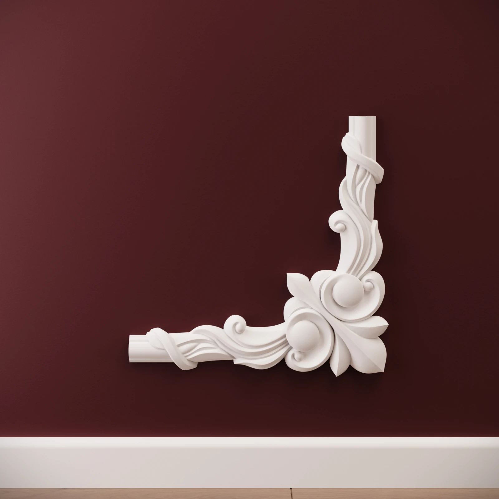 Chenar decorativ din poliuretan B22-3 - 28x28x1.6 cm