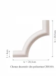 Chenar decorativ din poliuretan CR810A - 20.5x1.8x20.5 cm