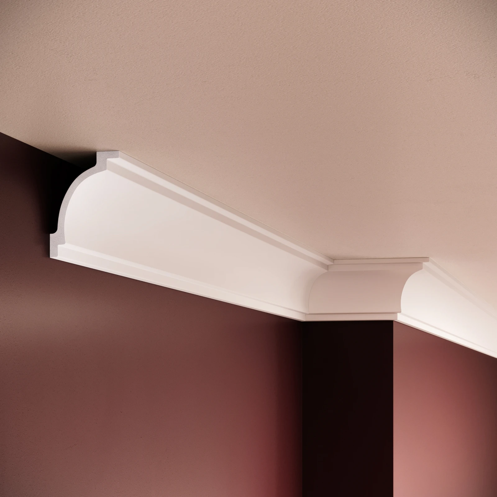 Cornisa decorativa din polimer rigid C12 - 5x7x200 cm