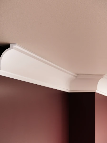 Cornisa decorativa din polimer rigid C12 - 5x7x200 cm