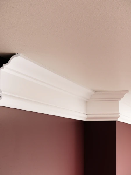 Cornisa decorativa din polimer rigid C19 - 9.7x4.8x200 cm