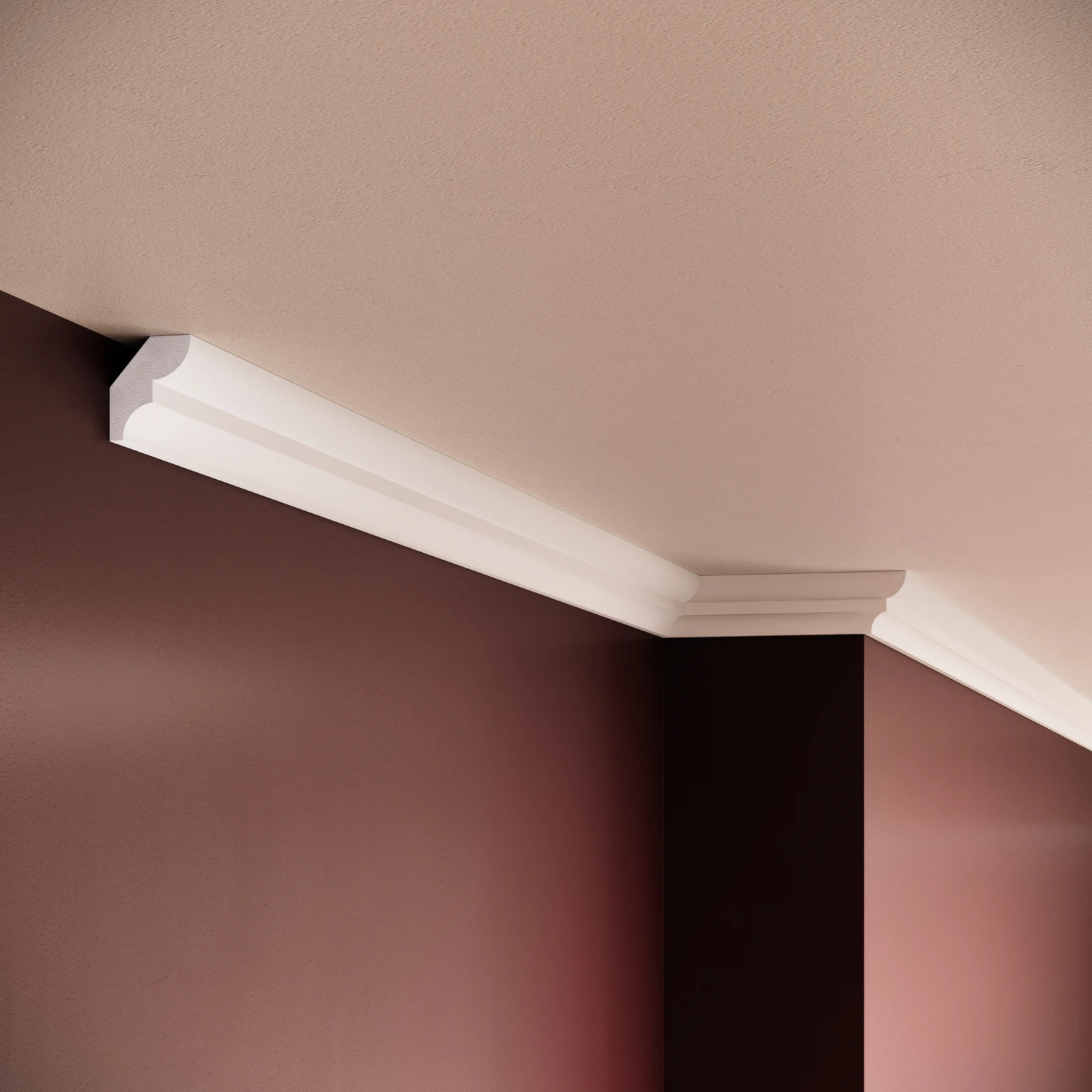 Cornisa decorativa din polimer rigid C3 - 2.8x2.8x200 cm