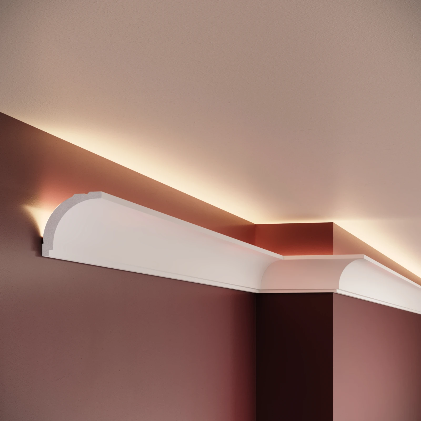 Cornisa decorativa din polimer rigid C4 - 5x5x200 cm
