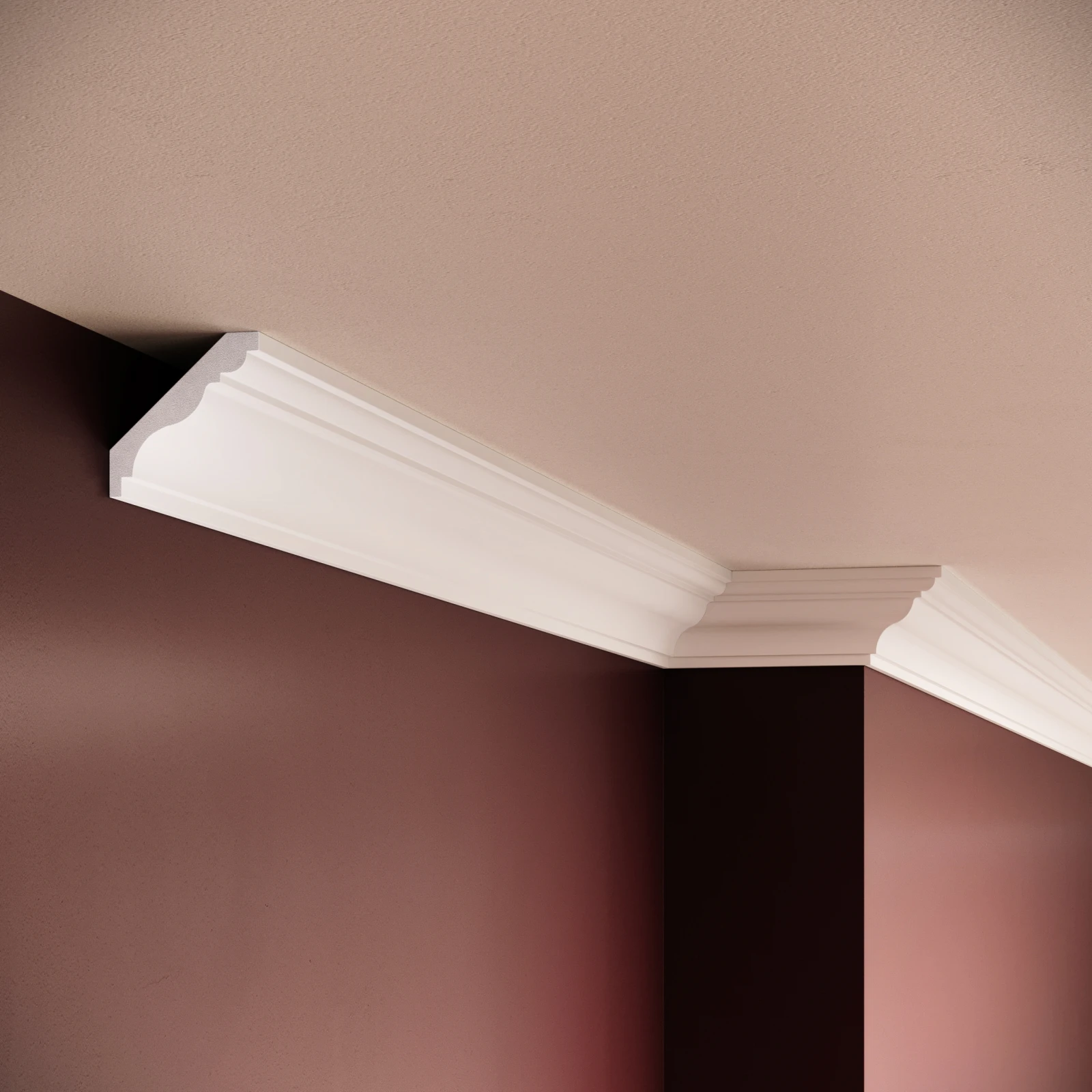 Cornisa decorativa din polimer rigid C5 - 5x4.7x200 cm