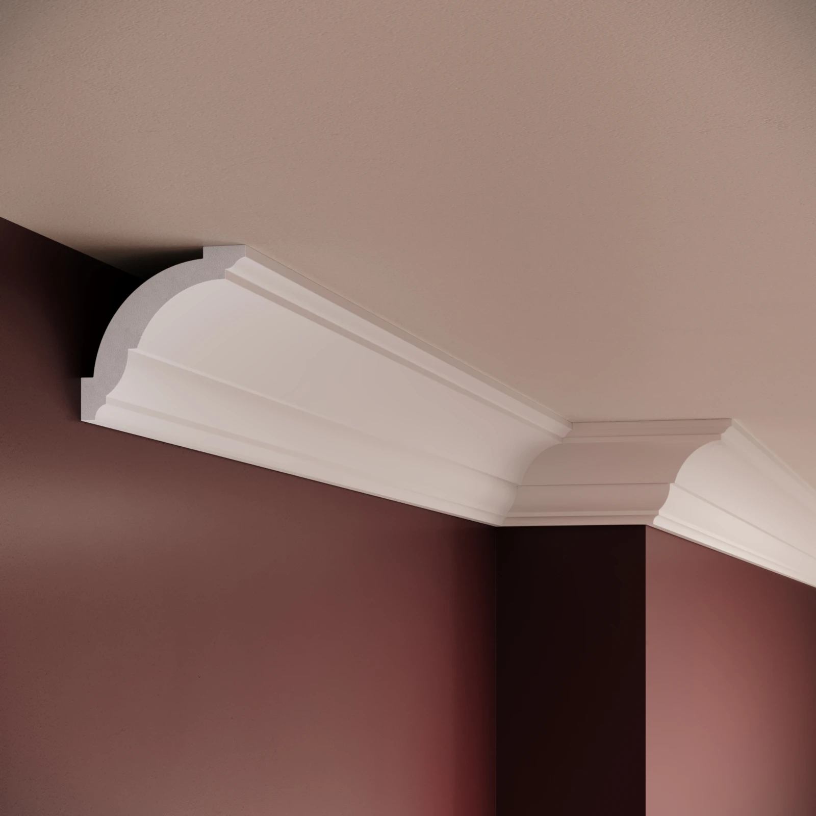 Cornisa decorativa din polimer rigid C7 - 7.8x6.6x200 cm