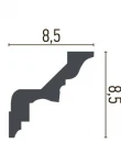 Cornisa decorativa din poliuretan C738 - 8.5x8.5x200 cm