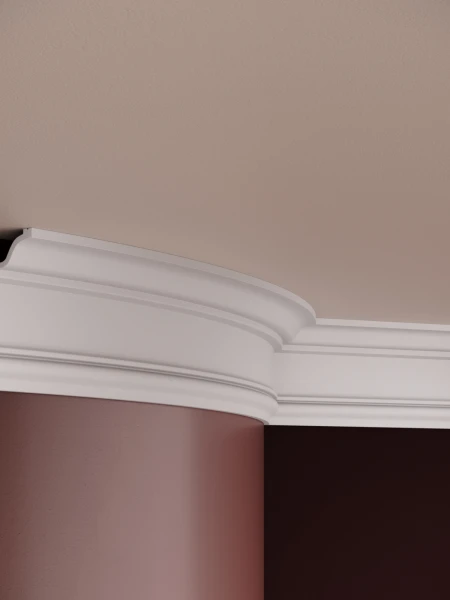 Cornisa decorativa din poliuretan flexibil C19F - 9.7x4.8x200 cm