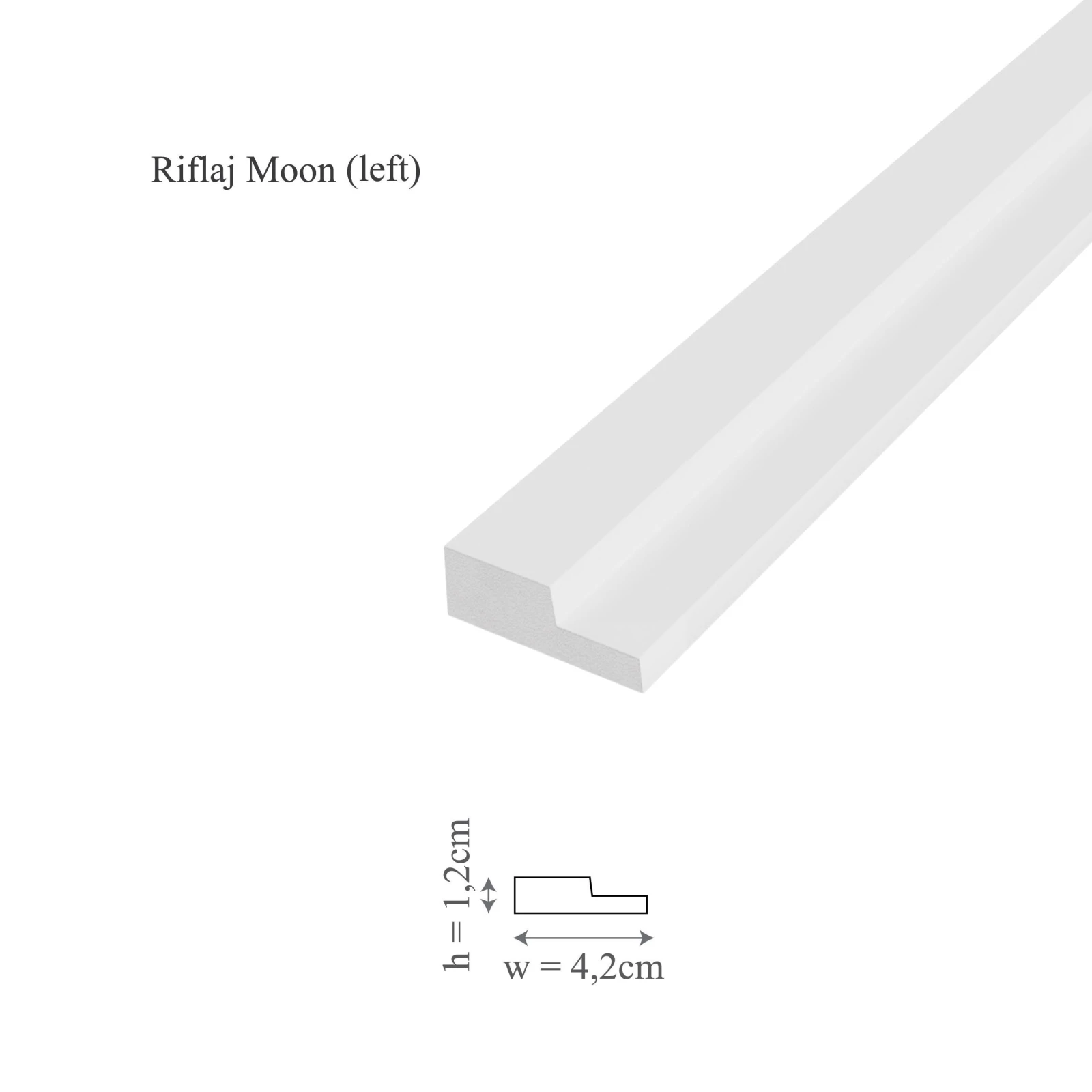 Panou decorativ 3D din polimer rigid, model Riflaj WP1 - 12.2x1.2x270 cm