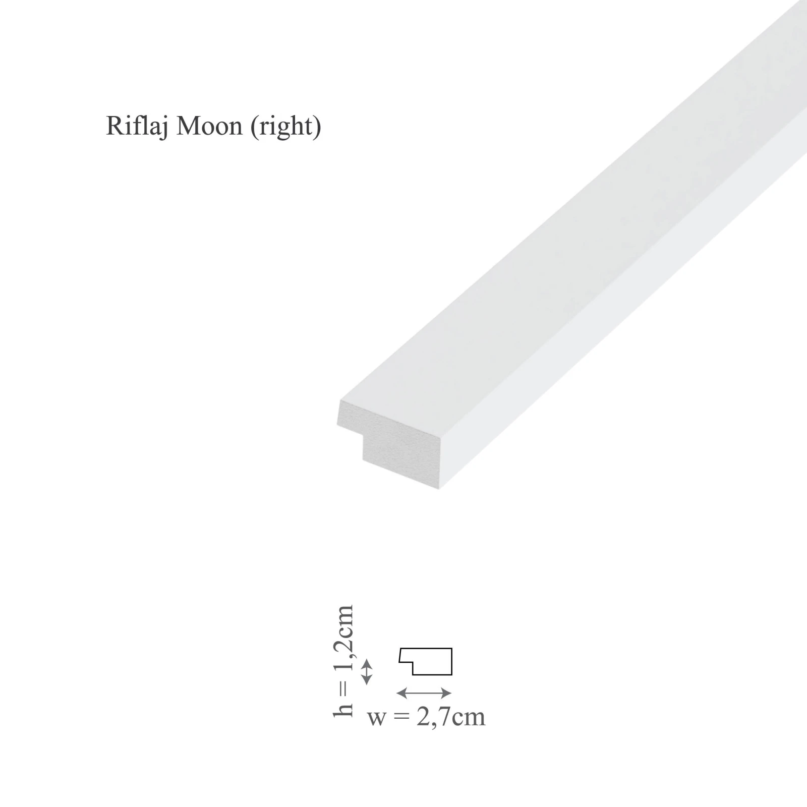 Panou decorativ 3D din polimer rigid, model Riflaj WP4 NEW - 13x1.2x270 cm