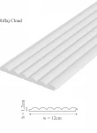 Panou riflaj decorativ 3D din polimer rigid, model Cloud - 12x1.2x250 cm