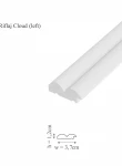 Panou riflaj decorativ 3D din polimer rigid, model Cloud - 12x1.2x270 cm