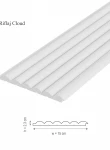 Panou riflaj decorativ 3D din polimer rigid, model Cloud - 12x1.2x270 cm