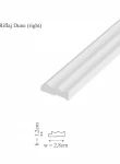 Panou riflaj decorativ 3D din polimer rigid, model Dune - 13x1.2x250 cm