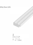 Panou riflaj decorativ 3D din polimer rigid, model Dune - 13x1.2x250 cm