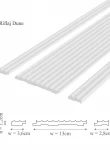 Panou riflaj decorativ 3D din polimer rigid, model Dune - 13x1.2x250 cm