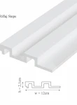 Panou riflaj decorativ 3D din polimer rigid, model Steps - 12x2.1x250 cm