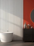 Panou riflaj decorativ 3D din polimer rigid, model Waves - 14.8x1.3x250 cm