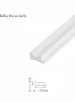 Panou riflaj decorativ 3D din polimer rigid, model Waves - 14.8x1.3x270 cm