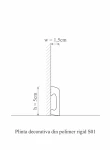 Plinta decorativa din polimer rigid S1 - 5x1.5x200 cm