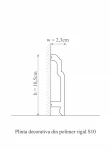Plinta decorativa din polimer rigid S10 - 10.5x2.3x200 cm