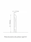 Plinta decorativa din polimer rigid S11 - 10.8x1.1x200 cm