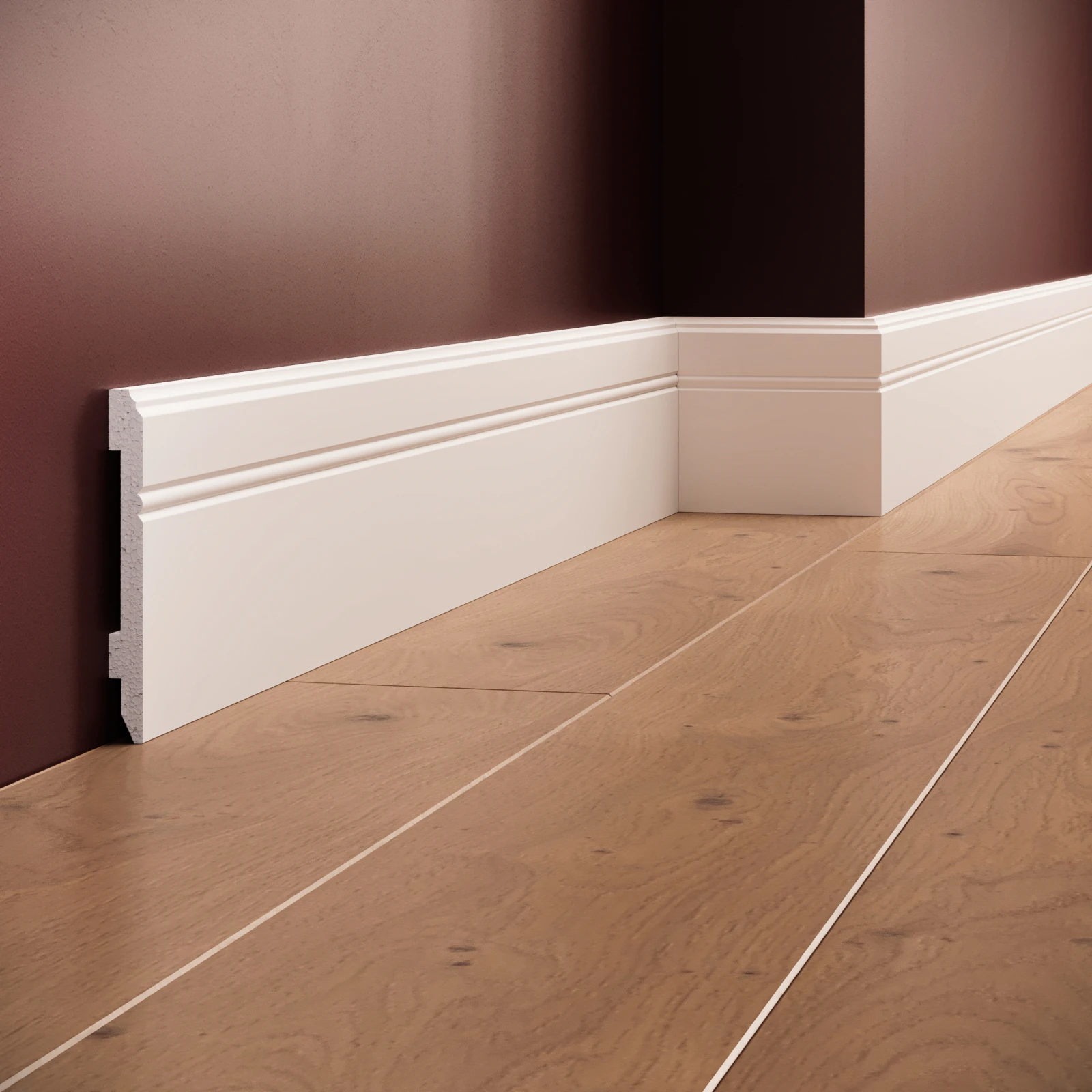 Plinta decorativa din polimer rigid S11 - 10.8x1.1x200 cm