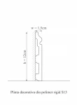 Plinta decorativa din polimer rigid S13 - 12x1.5x200 cm
