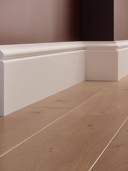 Plinta decorativa din polimer rigid S15 - 13.8x1.7x200 cm