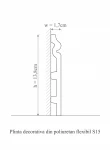 Plinta decorativa din polimer rigid S15 - 13.8x1.7x200 cm