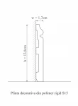 Plinta decorativa din polimer rigid S15 - 13.8x1.7x200 cm