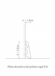 Plinta decorativa din polimer rigid S16 - 5.8x1.8x200 cm